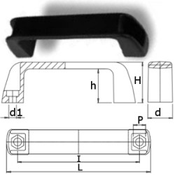 MANIGLIA PLASTICA INT.117 FORO PASSANTE 8,5 (MP/117)