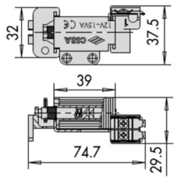 Bobine tensione 12v per serratura elettrica 07025 00 CISA