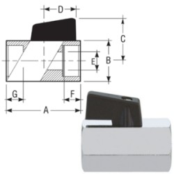 VALVOLA SFERA MIGNON F-F 3/8