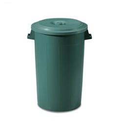 BIDONE VERDE METAL.LT.100 25118 + COPERCHIO 25998