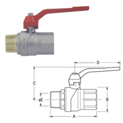 VALVOLA A SFERA MF 3/8 A LEVA EVOLUTION