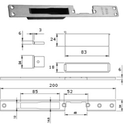 FRONTALE INOX 25X3 L.250 ISEO