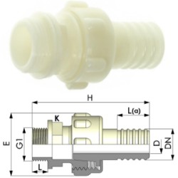 RACCORDO 3 PZ. DIRITTO 1"X25