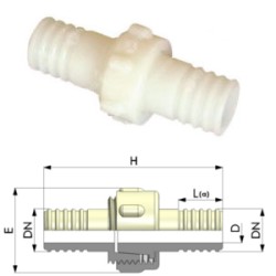 GIUNTO 3 PZ. IN NYLON D.25