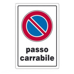 CARTELLO PLAST. MM.300X200 PASSO CARRABILE