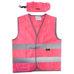 GILET ALTA VISIBILITA' BAMBINO TG.L FUCSIA