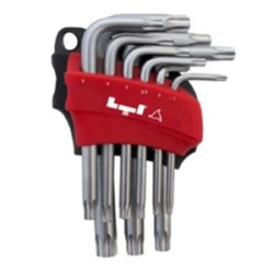 SET CHIAVI TORX C/FORO CORTE PIEGATE PZ.9 ART.65101041