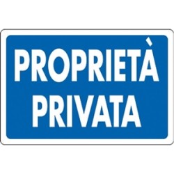 CARTELLO ALL. MM.300X200 PROPRIETA' PRIVATA