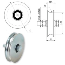 RUOTA GOLA S/TONDA D. 60 ART.400