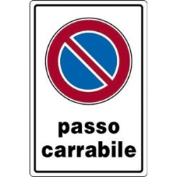 CARTELLO ALL. MM.300X200 PASSO CARRABILE