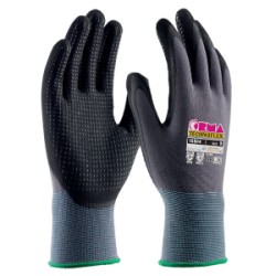 GUANTI NITRILE TRASP. PUNTINATI TECHNOFLEX TG.10 GRIGIO/NERO 16844