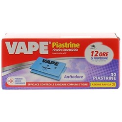 VAPE PIASTRINE ZANZARE 12H ANTIODORE PZ.30