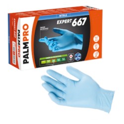 GUANTI NITRILE S/POLVERE PALMPRO 667 MM.0,08 TG.S PZ.100 ART.ESNS (ex NITRILPRO)