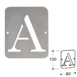 LETTERA GRANDE A ACCIAIO INOX SATINATO GA-001