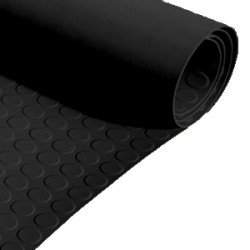 TAPPETO PVC BOLLO MM.1,0 NERO (RT. MT.1X25)