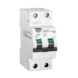 INTERRUTTORE DIFFERENZIALE MAGNETOT. AEG 1P+N C16A 6KA 30mA 2M