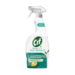 DETERGENTE CIF GREEN ACTIVE VETRI BRILLANTI BERGAMOTTO SPRAY ML.650