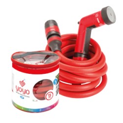 KIT TUBO ESTENSIBILE YOYO UP DA MT.25 C/PISTOLA+RACCORDI+GANCIO